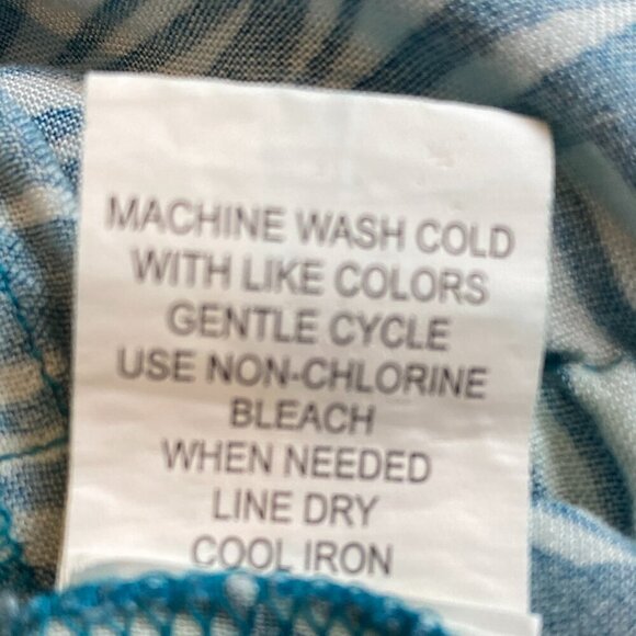 Blue Island Slit Wide Leg Strapless Jumpsuit Sz M Tropical Print #343F - Picture 9 of 9